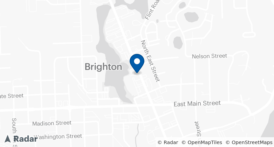 Map of Dairy Queen Location:: 321 Grand River Ave W, Brighton, MI, 48116-1656